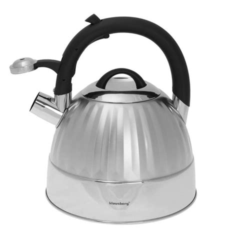 Whistling Kettle L Silver Color Stainless Steel Klausberg Kb