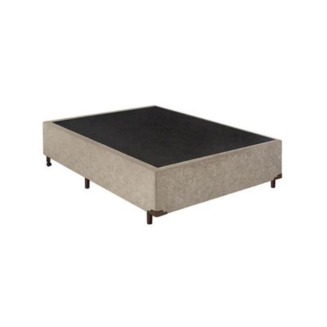 Base Cama Box Casal Suede 138x188 Bege MadeiraMadeira