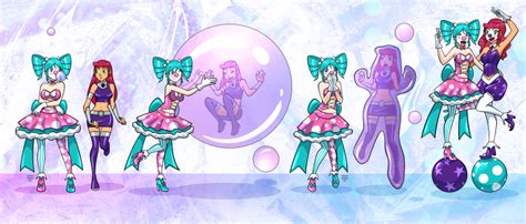 Hypnohub Alternate Costume Assimilation Bare Shoulders Before And After Blue Eyes Blue Hair