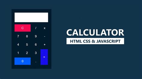 How To Make Calculator Using Html Css And Javascript Web Coder Youtube