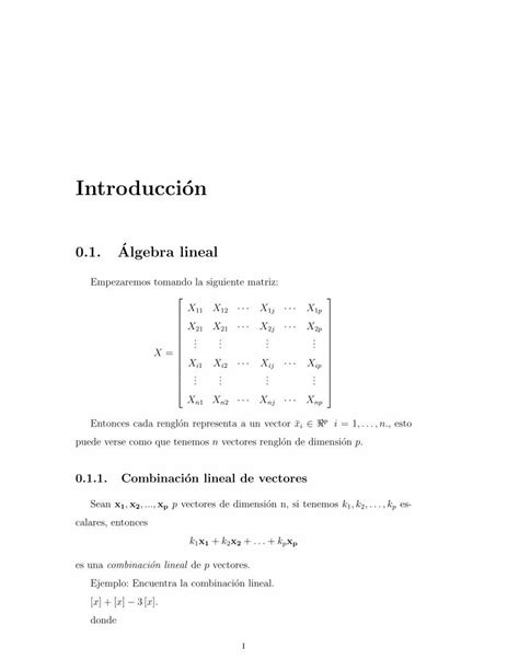 PDF Probabilidad y estadística Introducci on 0 1 ALGEBRA LINEAL