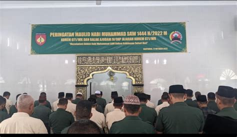 Peringati Maulid Nabi Muhammad Saw Danrem Wijayakusuma Himbau