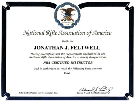 Concealed Carry Firearm Training Certificate Prntbl