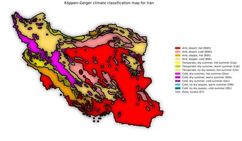 Climate map of Iran : r/MapPorn