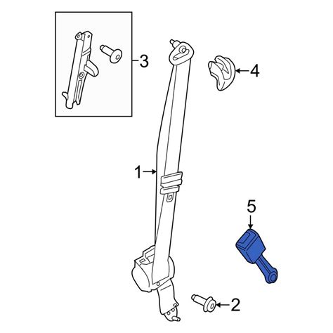 Ford OE CK4Z1461202E Front Seat Belt Receptacle