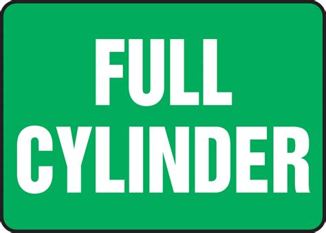 Full Cylinder Safety Sign MCPG597