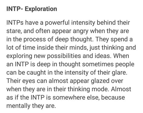 Intp Stare Its Real But It Doesnt Mean Were Angry Were Just Devoting Every Effort Toward