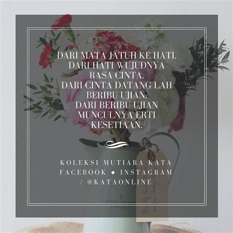 Dari mata jatuh ke hati. Dari hati wujudnya rasa cinta. Dari cinta ...