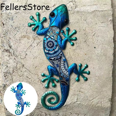 Outdoor Metal Lizard Gecko Wall Art For Home Garden Decoration Etsy UK