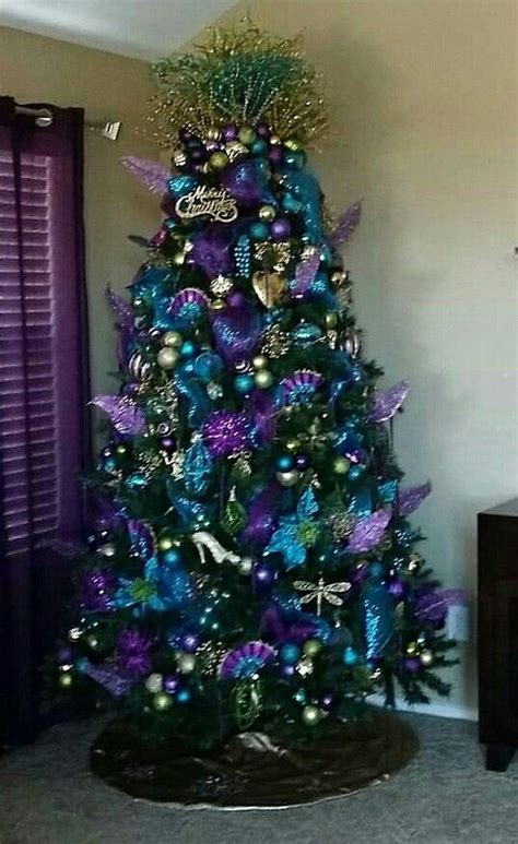 Blues & purple christmas trece 2016 | Purple christmas tree decorations, Purple christmas tree ...