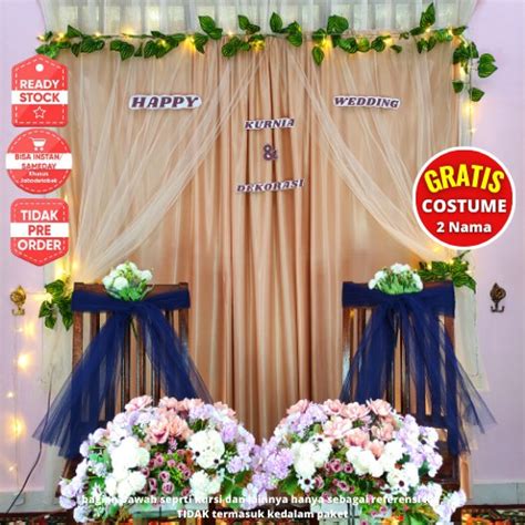 Jual Dekor Dekorasi Backdrop Photobooth Kain Hiasan Lamaran Tunangan