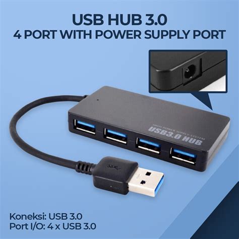 Jual Usb Hub Port With Power Supply Port Port Uh U