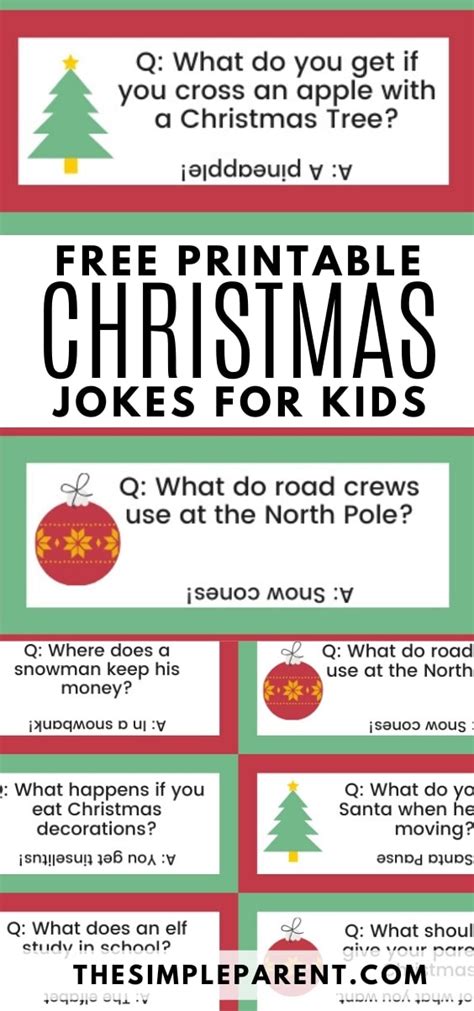 25 Christmas Jokes For Kids With Free Printable • The Simple Parent