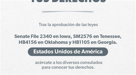 MIGRANTE Paisano conoce tus derechos ante aprobación de leyes