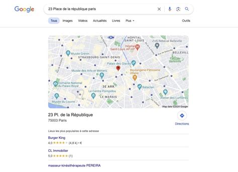 Google Maps de retour dans les résultats de recherche Oui mais non