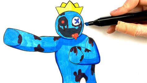 How To Draw Rainbow Blue Jumpscares From Roblox Drawing Rainbow