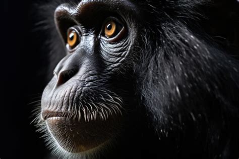 Premium AI Image | Portrait of a chimpanzee Chimpanzee