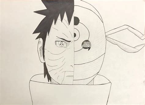 Sasuke Drawing Half Face - Sasuke uchiha from the 1st half of naruto ...