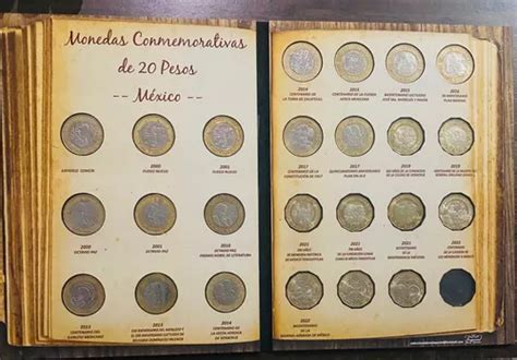 Album Colección Super Completa 25 Monedas 20 Pesos Variantes Meses