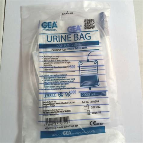 Jual Urine Bag Push Pull Kantong Urin Push Pull Gea Urine Bag Gea