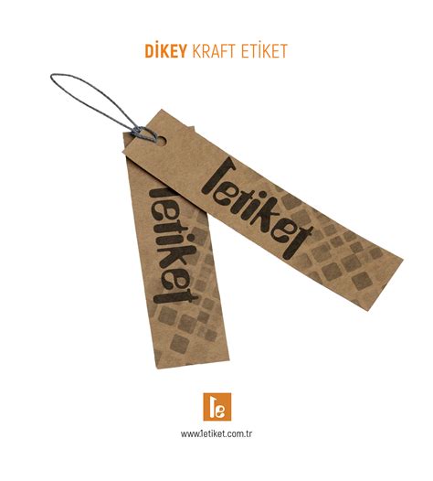 dikey kraft etiketi etiket