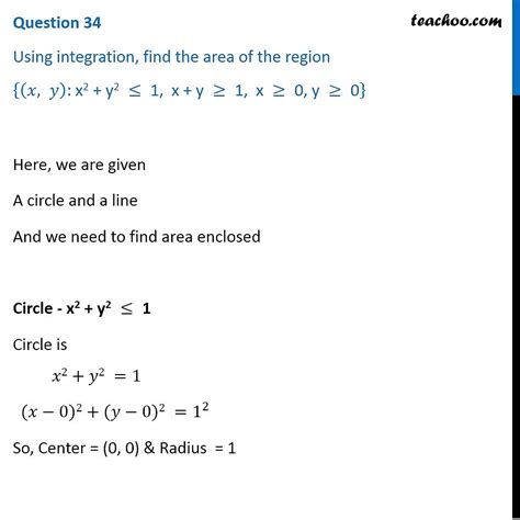 Using Integration Find Area Of Region X Y X Y X Y