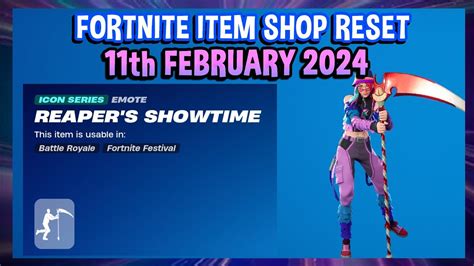 New Reapers Showtime Icon Emote Fortnite Item Shop Reset 11th