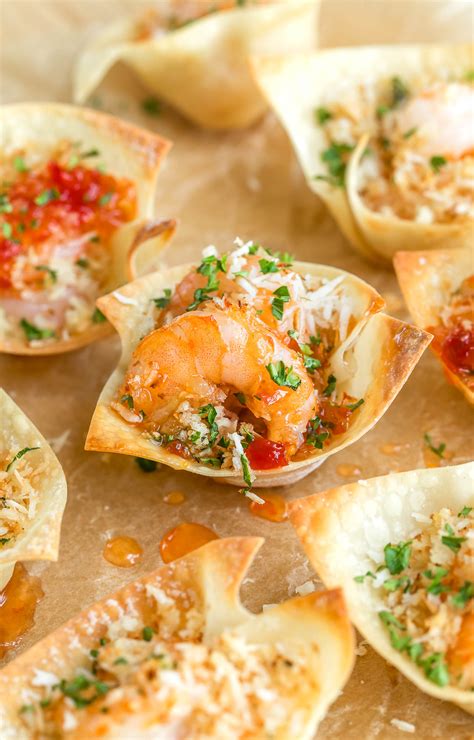 Baked Coconut Shrimp Wonton Cups Peas And Crayons