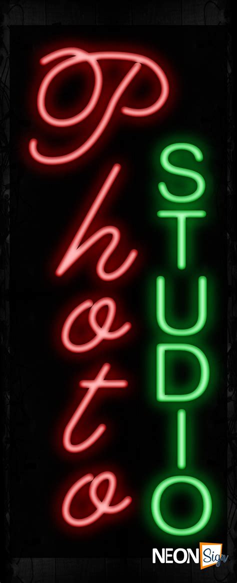 Photo Studio Vertical Neon Sign - NeonSign.com