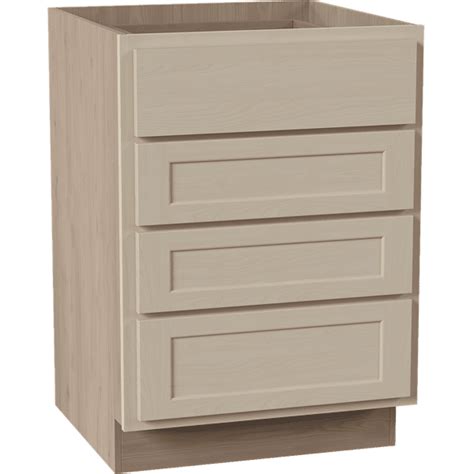 B4D24 Four Drawer Base Cabinet Standard | Unfinished Kitchen Cabinets