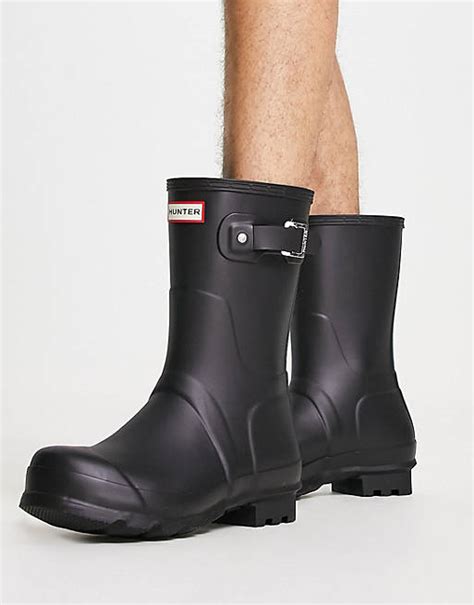 Hunter Original Short Boots In Black Asos