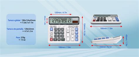 Pendancy Calculadora De Escritorio Pantalla Lcd Extra Grande