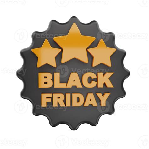 3d Rendering Black Friday Icon Object 34889866 PNG