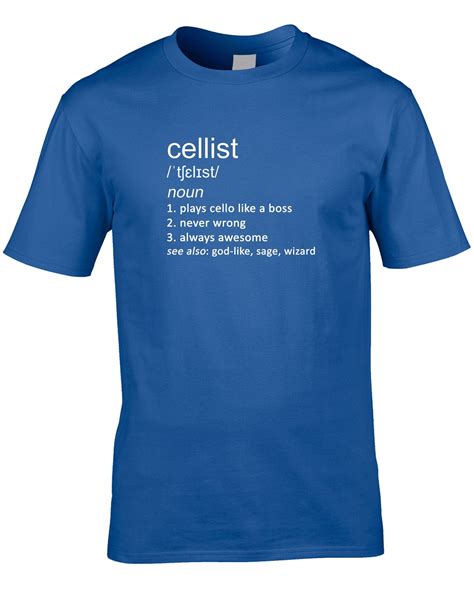 Cellist Men S Funny Definition T Shirt Cello Orchestra Etsy