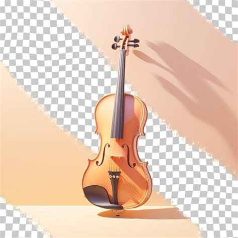 Violino Isolado Preto Fundo Transparente De Sombra PSD Premium