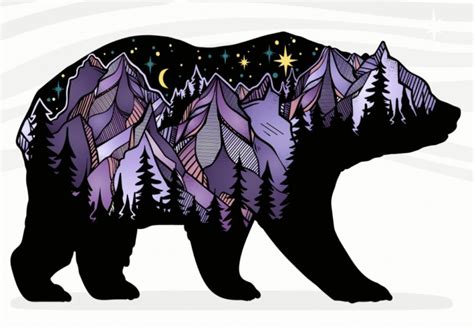 Purple Bear Vinyl Sticker 4″