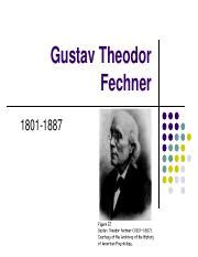 Fechner Pdf Gustav Theodor Fechner 1801 1887 Brief Background