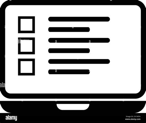 Check List On Laptop Screen Stock Vector Image Art Alamy