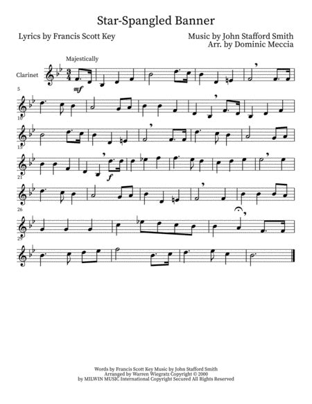 The Star Spangled Banner Arr Dominic Meccia By Warren Wiegratz Sheet