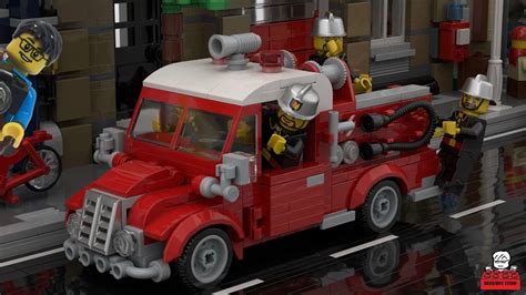 Lego Moc 43 Vintage Fire Truck Youtube