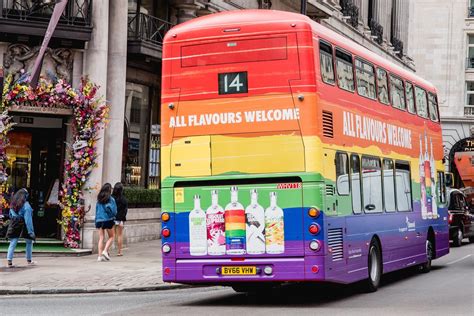 Absolut Wraps London Buses In Rainbow Print For Lgbtq Support