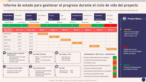 Las 10 Mejores Plantillas De Informe De Estado De Progreso Con Muestras