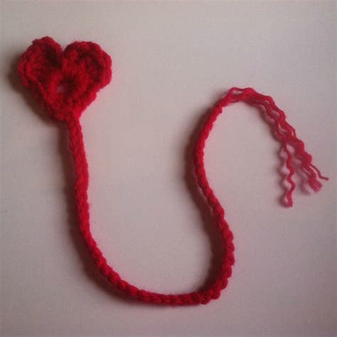 Crochet Heart Bookmark | ThriftyFun