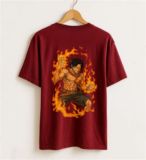 Oversized Drop Shoulder One Piece Anime T-Shirt