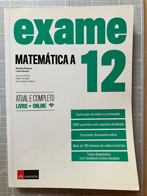 Livro De Preparação Para Exame De Matemática A 12º Ano Leya Arca E