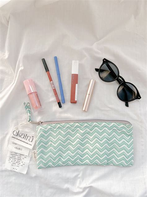 sustainable cotton travel pouchorganizer  ekatra small pouch