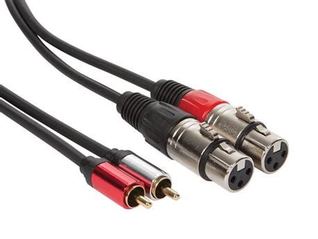 CABLE XLR HEMBRA A RCA MACHO 1 2 METROS NEGRO Conexiones De Audio