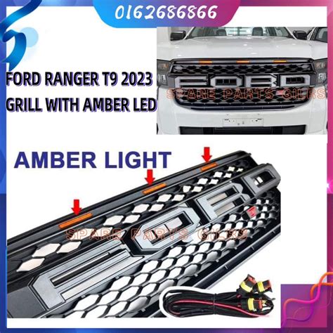 4WD 4x4 FORD RANGER T9 2023 XL FRONT GRILLE WITH AMBER LED GRILL DEPAN