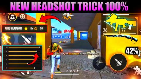 Free Fire Headshot Setting 2023 😈🎯 Best Sensitivity Settings ⚙️one