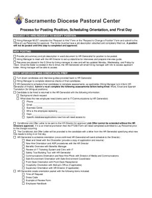 Fillable Online New Employee Orientation Checklist Fax Email Print